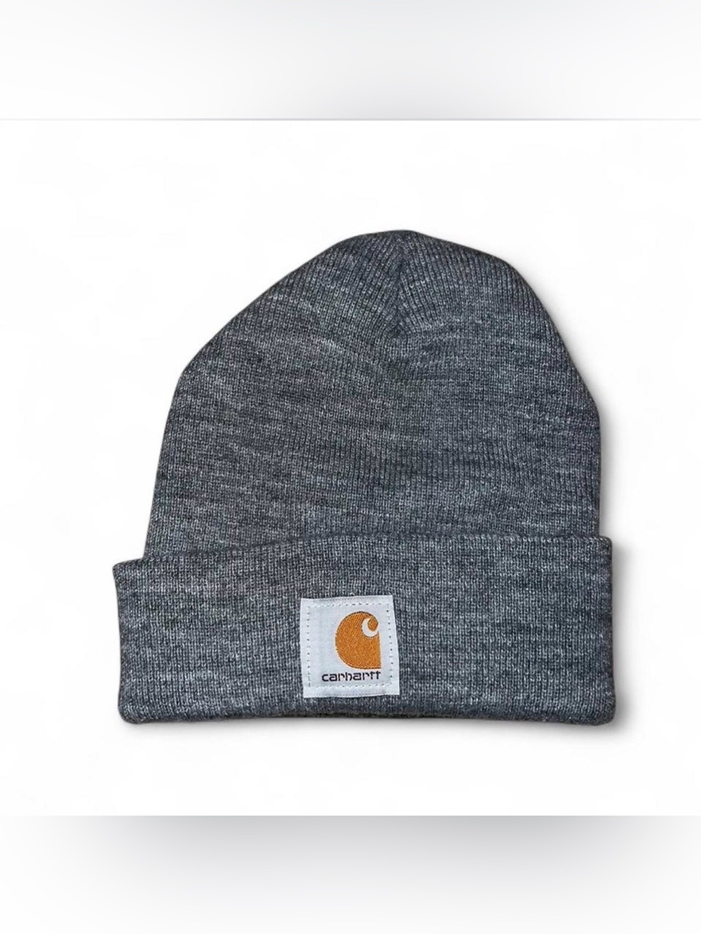 Carhartt OS Gray Knit Cuffed Beanie - Classic Winter Hat